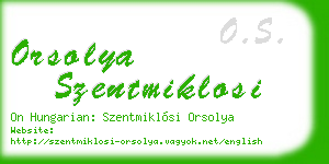 orsolya szentmiklosi business card
